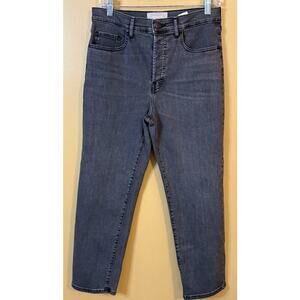 Everlane High Rise Slim‎ Straight Button Fly Ankle Jeans Size 30